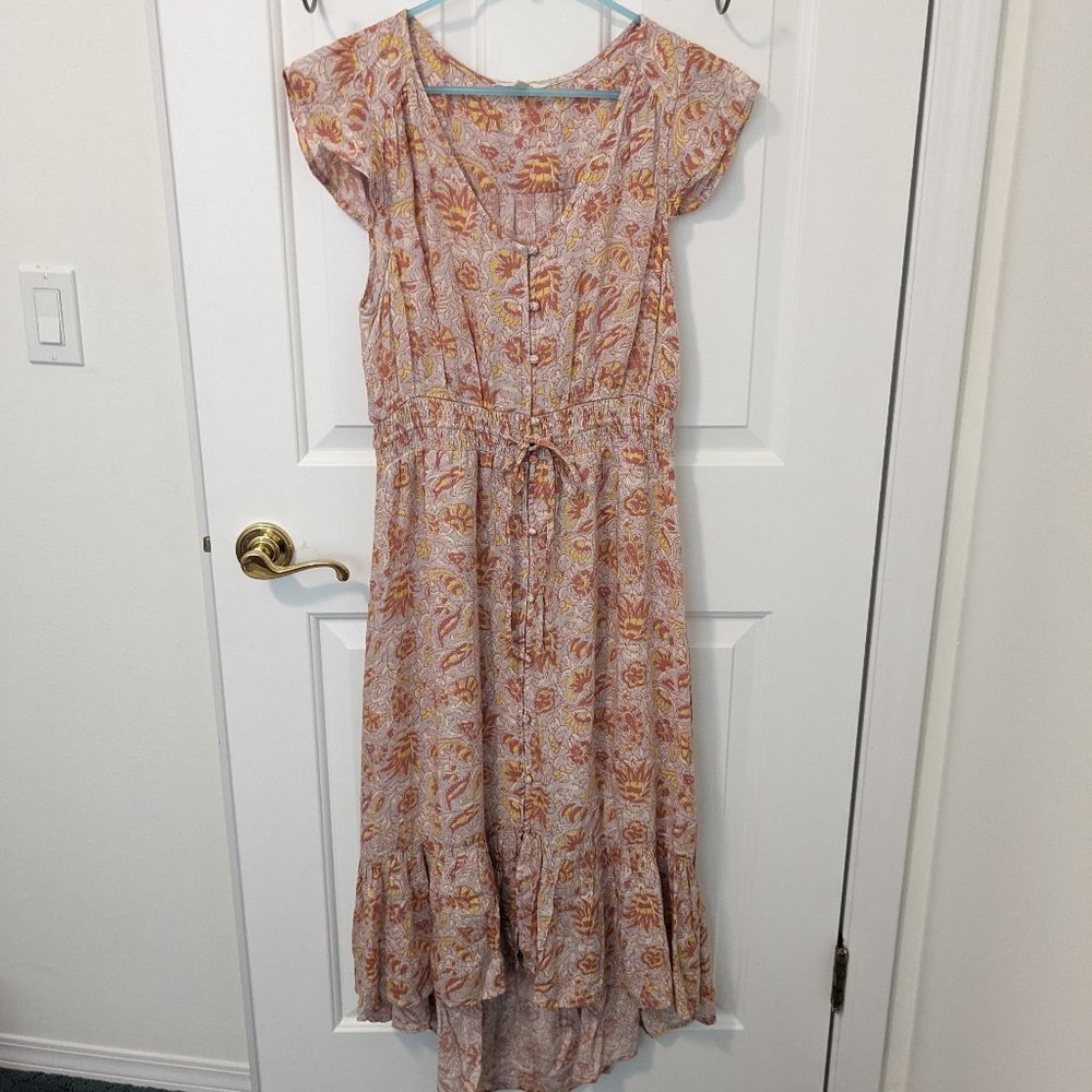 NWOT Lucky Brand Hi-Low Button Front Dress M